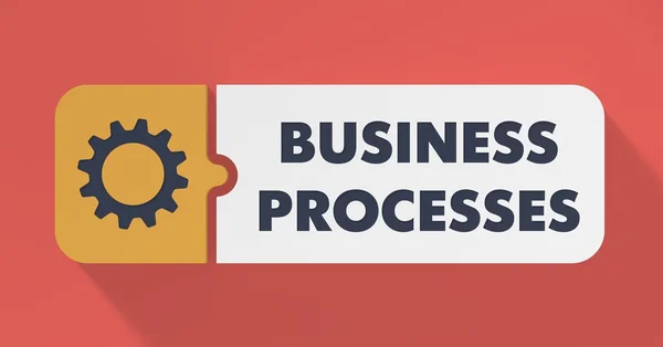 Business Processes Concept in Flat Design. — Stock Photo, Image