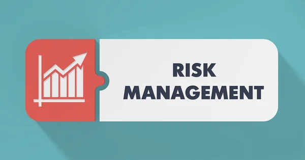 Risk yönetimi kavramı düz tasarım. — Stok fotoğraf