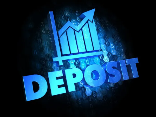 Deposit Concept on Dark Digital Background. — Stock Photo, Image