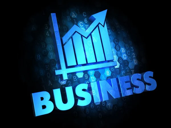 Concetto di business su sfondo digitale scuro . — Foto Stock