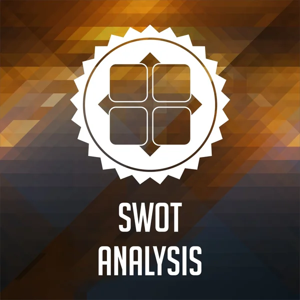 SWOT analýza koncepce na pozadí trojúhelník. — Stock fotografie