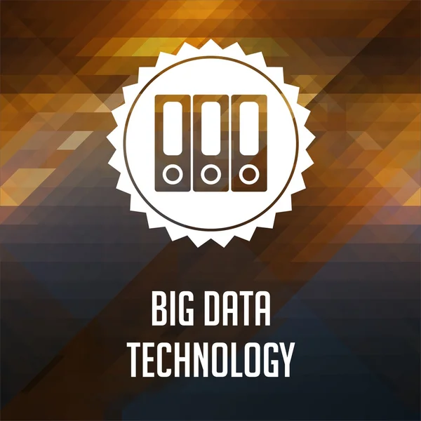 Big Data Technology on Triangle Background. — Stock Photo, Image