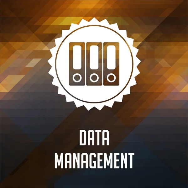 Concetto di gestione dei dati su sfondo triangolo . — Foto Stock