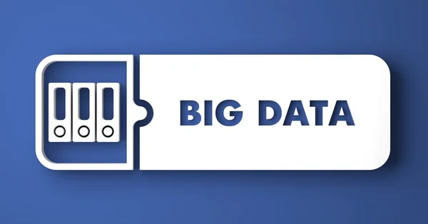 Big Data on Blue in Flat Design Style. — Stock Photo, Image