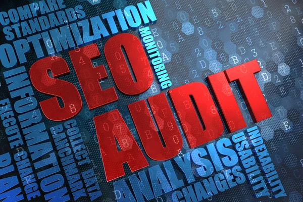 SEO Audit -  Wordcloud Concept.