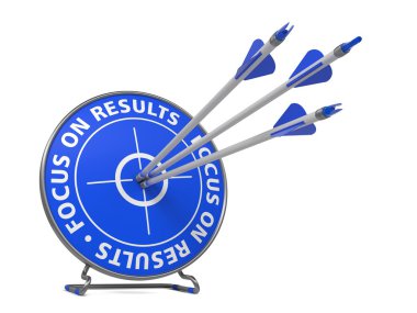 Focus on Results Slogan - Hit Target. clipart
