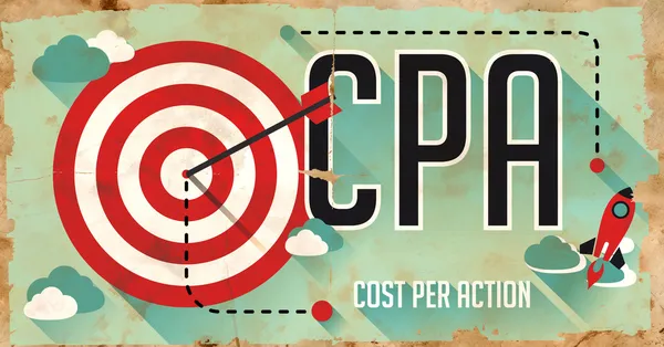 Koncepce CPA. plakát v plochý design. — Stock fotografie