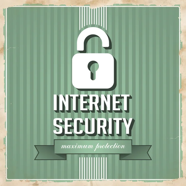 Conceito de Segurança na Internet em Design Plano . — Fotografia de Stock