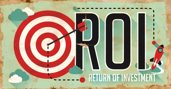 ROI concept. poster in het platte ontwerp. — Stockfoto