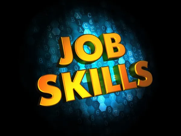 Job Skills Concept on Digital Background.