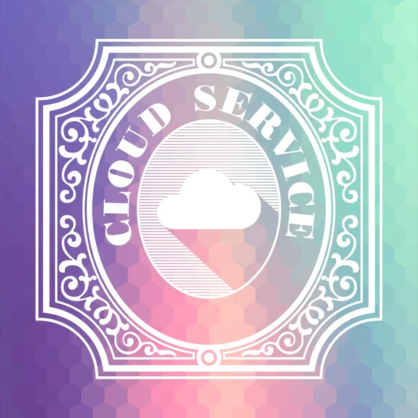 Cloud Services. Pastels Vintage Design Concept. — Stock Photo, Image