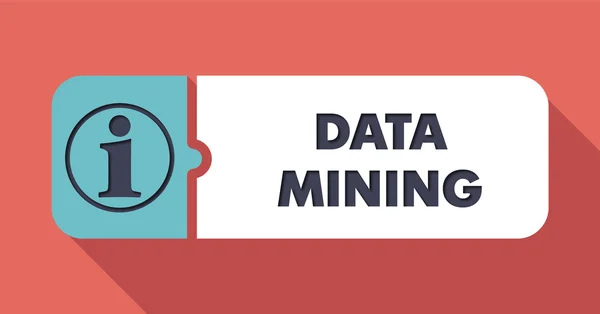 Concepto de minería de datos en diseño plano . —  Fotos de Stock