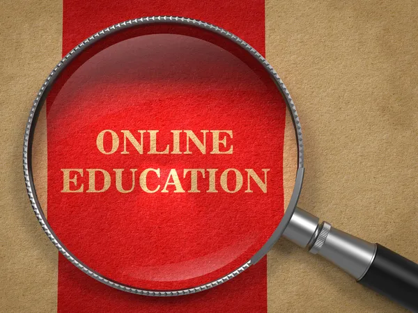 Online Education - Magnifying Glass.