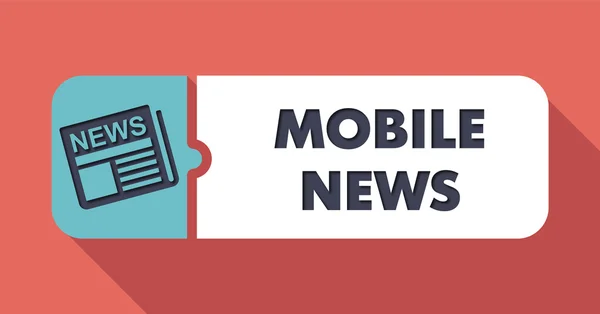 Mobile News Concetto su Scarlet in Flat Design . — Foto Stock