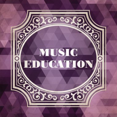 müzik eğitimi. Vintage tasarım konsepti.
