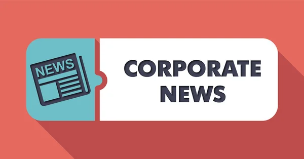 Corporate News Concept on Scarlet in Flat Design. — Stock Photo, Image