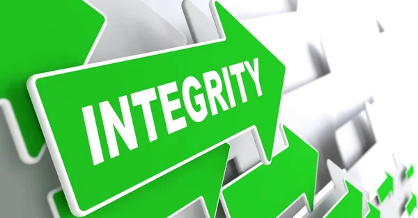 Integrity on Green Arrow. — Stock Photo, Image