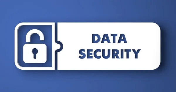 Data Security on Blue in Flat Design Style. — Stock Photo, Image