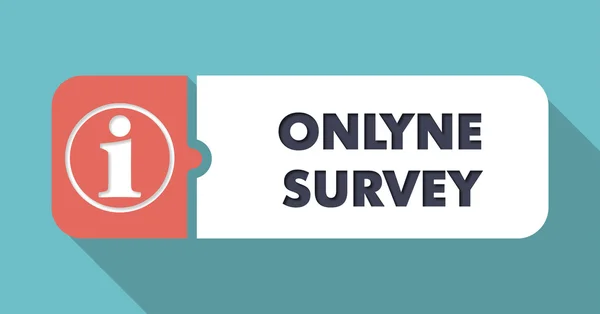 Online Survey on Blue in Flat Design. — Stock Photo, Image