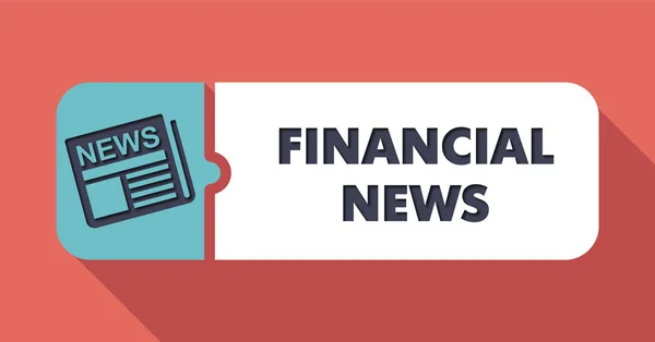Financial News Concept on Scarlet in Flat Design. — Stock Photo, Image