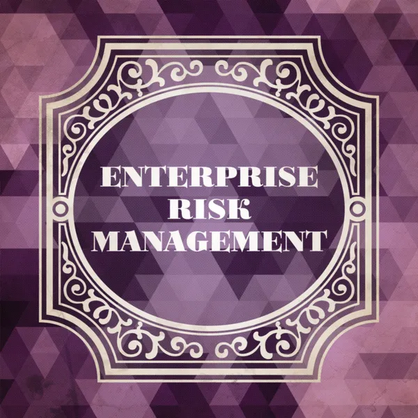 Enterprise Risk Management. Concetto vintage . — Foto Stock