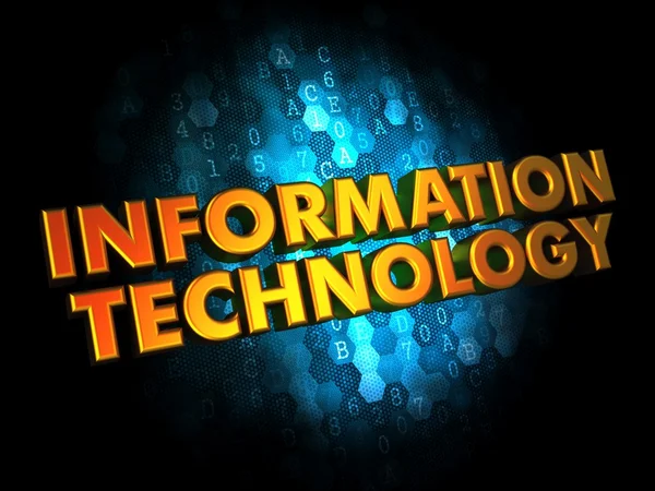 Tecnologia dell'informazione su sfondo digitale . — Foto Stock