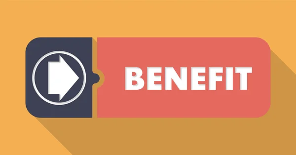 Benefit-Konzept auf Orange im flachen Design. — Stockfoto