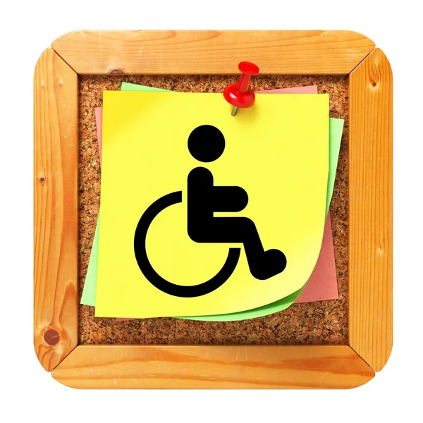 Disabled Concept - Sticker on Message Board. — Stock Photo, Image