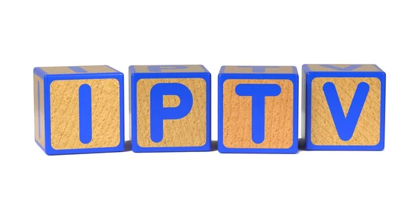 IPTV - Colored Childrens Alphabet Blocks. — Stock Photo, Image