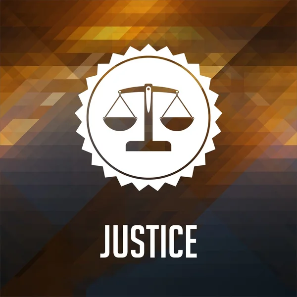 Justice Concept on Triangle Background. — Stock Photo, Image