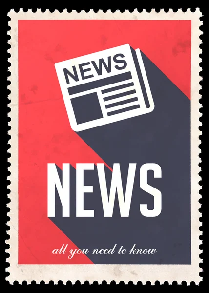 News on Red in Flat Design. — Stock Photo, Image