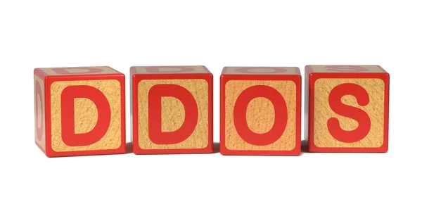 DDOS - Colored Childrens Alphabet Blocks. — Stock Photo, Image