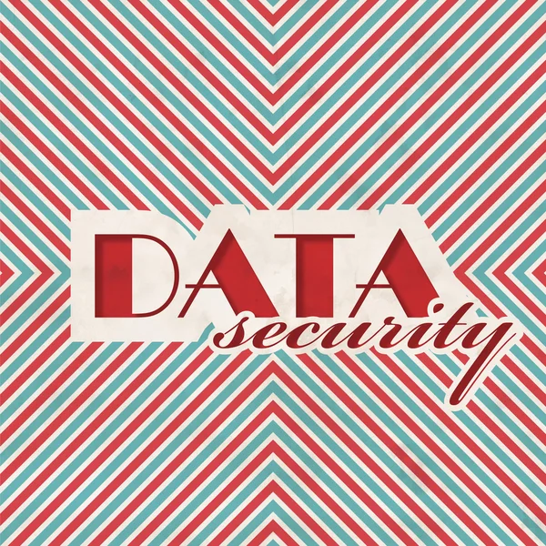 Data security koncept på randig bakgrund. — Stockfoto