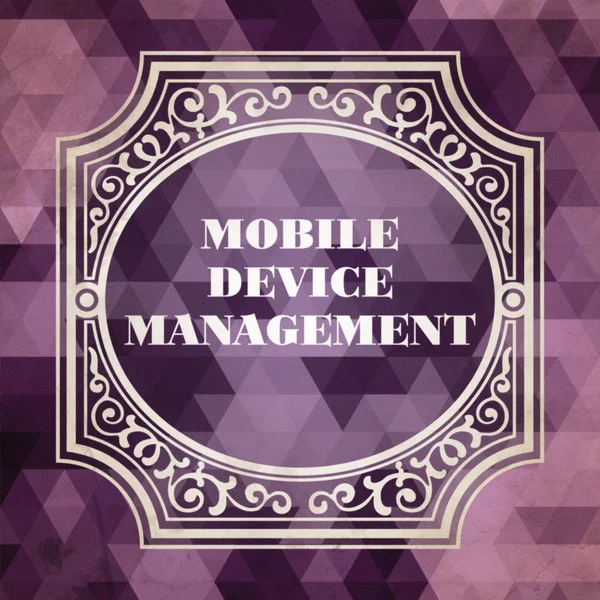 Mobile Device Management Konzept. Vintage-Design. — Stockfoto