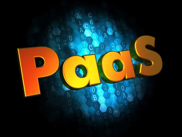 数字背景上的 paas 概念. — 图库照片