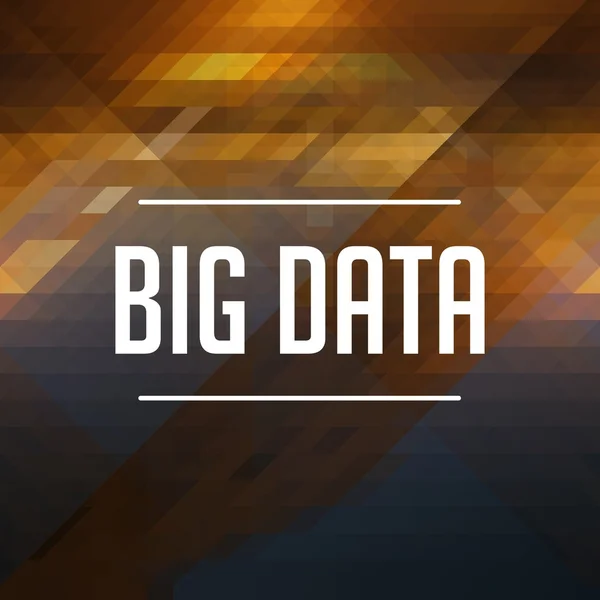 Big Data-Konzept auf Retro-Dreieck-Hintergrund. — Stockfoto