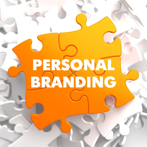Personal Branding on Orange Puzzle. — Stock Photo, Image