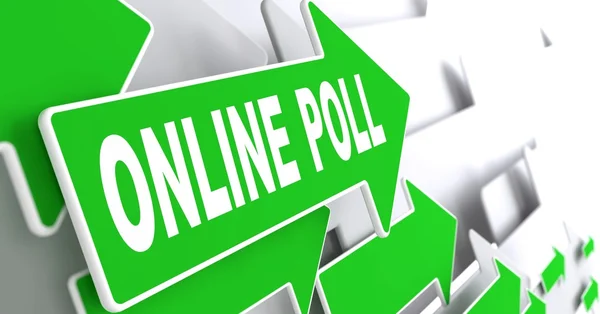 Online Poll on Green Arrow. — Stock Photo, Image