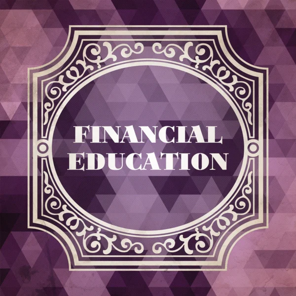 Концепція фінансової освіти. Вінтажний дизайн . — стокове фото