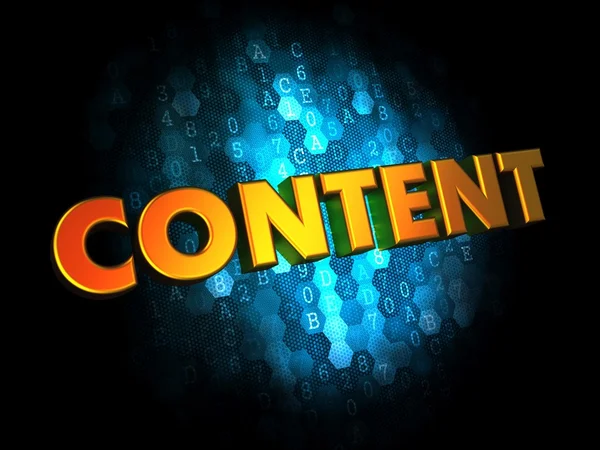 Content Concept on Digital Background. — Stock Photo, Image