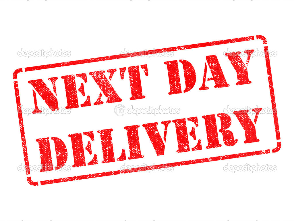 Next Day Delivery on Red Rubber Stamp.