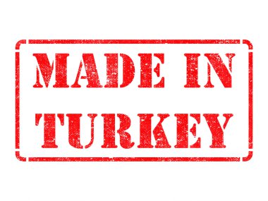 Türkiye - kırmızı lastik damga üzerinde yazıt yaptı.