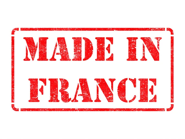 Made in France - iscrizione su timbro di gomma rosso . — Foto Stock