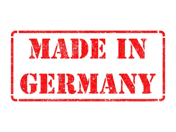 Made in Germania- iscrizione su timbro di gomma rosso . — Foto Stock