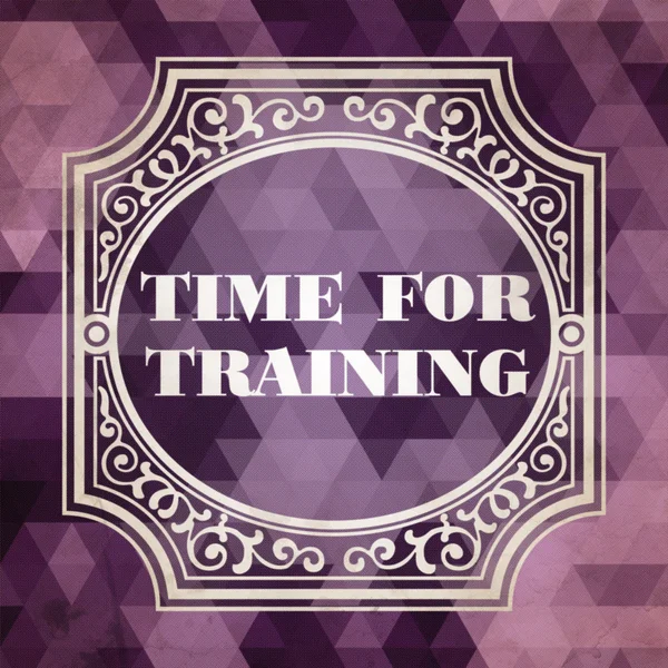 Time for Training Concept. Purple Vintage design. — Stock Photo, Image