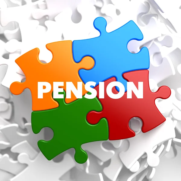 Pension op multicolor puzzel. — Stockfoto