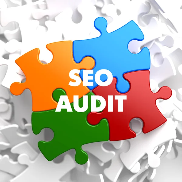 Audit SEO su Puzzle multicolore . — Foto Stock