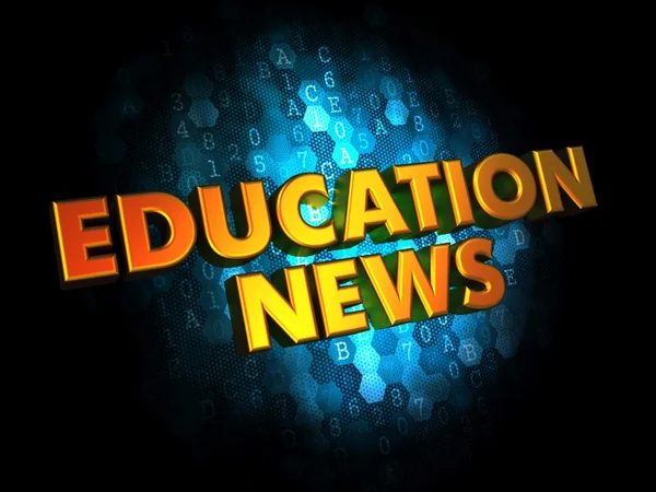 Educação Notícias - Ouro 3D Palavras . — Fotografia de Stock