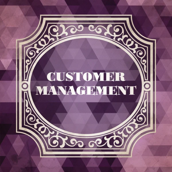 Customer Management Concept. Vintage design. — Stock Photo, Image