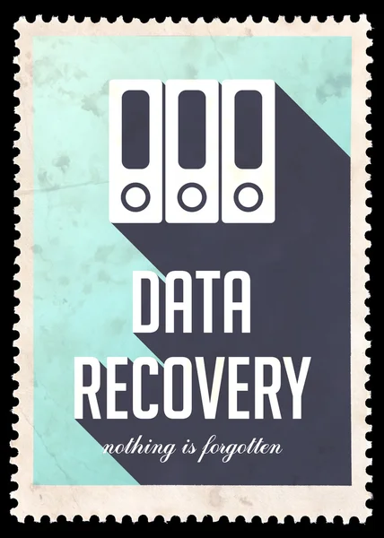 Recuperación de datos en azul en diseño plano . —  Fotos de Stock